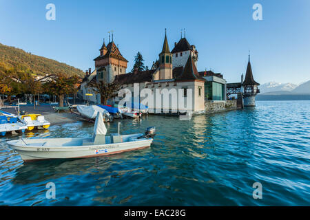 Schloss Oberhofen am Thunersee, Kanton Bern, Schweiz Stockfoto