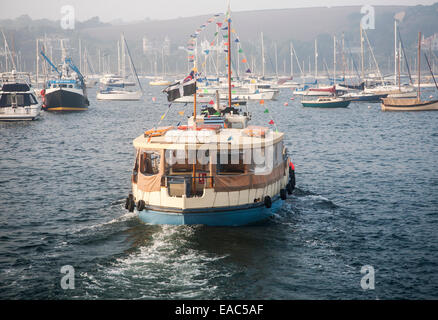 Die St Mawes Fähre im Hafen Falmouth, Cornwall, England, UK Stockfoto