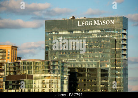 Blick vom Federal Hill Park, Stadt Baltimore Maryland USA Stockfoto