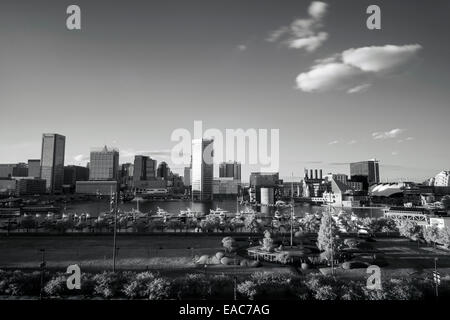 Blick vom Federal Hill Park, Stadt Baltimore Maryland USA Stockfoto