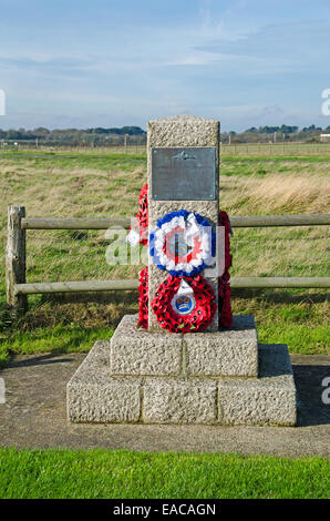 Denkmal für das Royal Flying Corps Kontingent von 1914 British Expeditionary Force die aus diesem Schreiben an Swingate nea flog Stockfoto