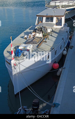 La Schiff Mouette, ein Dünkirchen wenig, im königlichen Hafen von Ramsgate, Kent, UK.  La Mouette ist derzeit ein Refit. Stockfoto