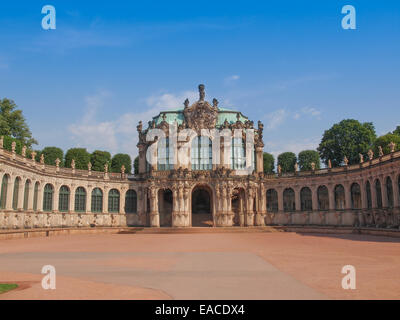 Dresdner Zwinger-Rokoko-Schloss entworfen von Poeppelmann im Jahre 1710 als Orangerie und Ausstellung Galerie der Dresdner Hof abgeschlossen Stockfoto