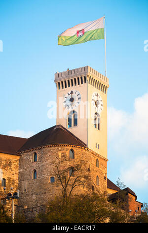 Ljubljana Schloß, Slowenien, Europa. Stockfoto