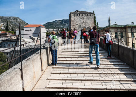 Die alte Brücke in Mostar Stockfoto