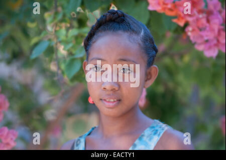 Madagassische Mädchen (15-16 Jahre), Morondava, Provinz Toliara, Madagaskar Stockfoto