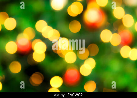 Weihnachtsbaum Lichter Bokeh Stockfoto