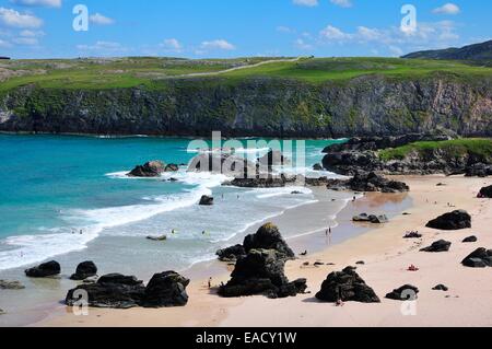 Strand von Sango Bay, Durness, Caithness, Sutherland und Ostern Ross, Schottland, Vereinigtes Königreich Stockfoto