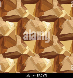 Gold, polygonale Musterdesign. Stockfoto