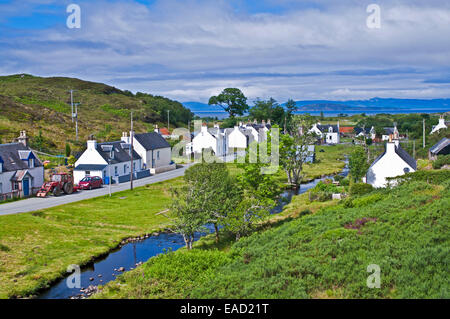 Die kleine Landwirtschaft Weiler Duirinish zwischen Kyle of Lochalsh und Plockton, Wester Ross, Schottisches Hochland, Schottland, Vereinigtes Königreich Stockfoto