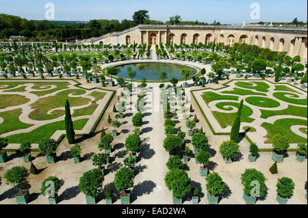Orangerie auf der Südseite, Schloss Versailles, UNESCO-Weltkulturerbe, Département Yvelines, Region Ile-de-France Stockfoto