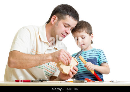 Vater und Kind Kind gemeinsam Stockfoto