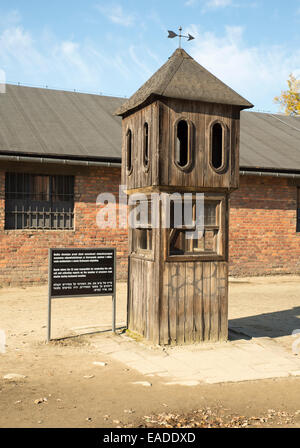 AUSCHWITZ, Polen - 25. Oktober 2014: Auschwitz Camp, einem ehemaligen Nazi-Vernichtungslager in Oswiecim, Polen. Es war die größte Stockfoto