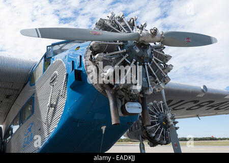 Radial Flugzeugtriebwerke der Ford Tri-Motor Vintage airliner Stockfoto