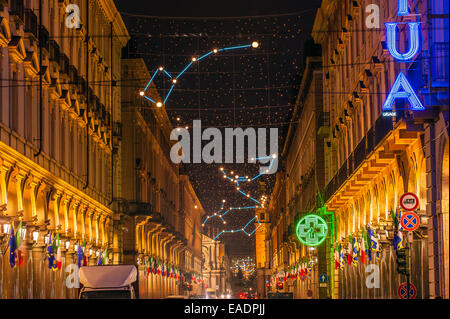 Turin, Italien. 12. November 2014. Italien Piemont Turin "Luci d ' In Via Roma - Planetario von Carmelo Giammello Credit: wirklich Easy Star/Alamy Live News Stockfoto