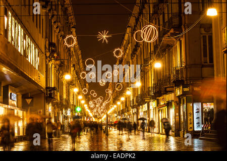 Turin, Italien. 12. November 2014. Italien Piemont Turin "Luci d' in Via Garibaldi - Palomar - von Giulio Paolini Credit: wirklich Easy Star/Alamy Live News Stockfoto