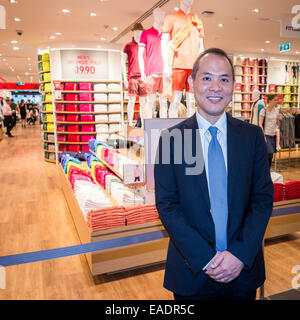 Sydney, Australien. 13. November 2014. UNIQLO CEO Shoichi Miyasaka abgebildet nach der Eröffnung des Flagship-Store des Unternehmens in Sydney. Bildnachweis: MediaServicesAP/Alamy Live-Nachrichten Stockfoto