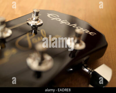 Schwarze Epiphone Les Paul Special II Ltd e-Gitarre Stockfoto