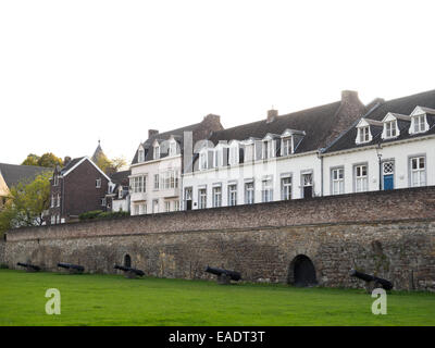 Alte Stadtmauer in Maastricht, Niederlande, Europa Stockfoto