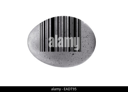 schwarzen und weißen Ei barcode Stockfoto