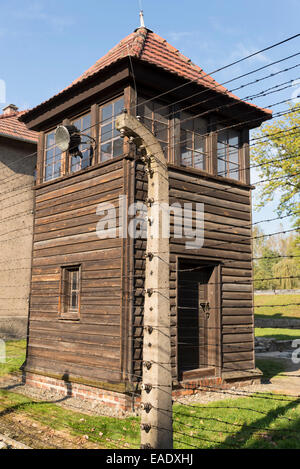 AUSCHWITZ, Polen - 25. Oktober 2014: Auschwitz Camp, einem ehemaligen Nazi-Vernichtungslager in Oswiecim, Polen. Es war die größte Stockfoto