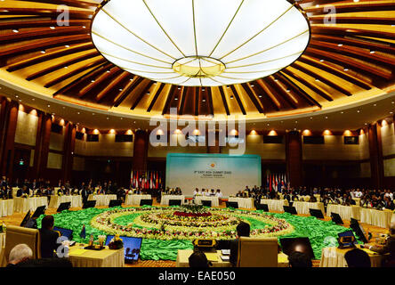 Nay Pyi Taw, Myanmar. 13. November 2014. Die 9. East Asia Summit findet in Nay Pyi Taw, Myanmar, am 13. November 2014 statt. Bildnachweis: Ma Ping/Xinhua/Alamy Live-Nachrichten Stockfoto