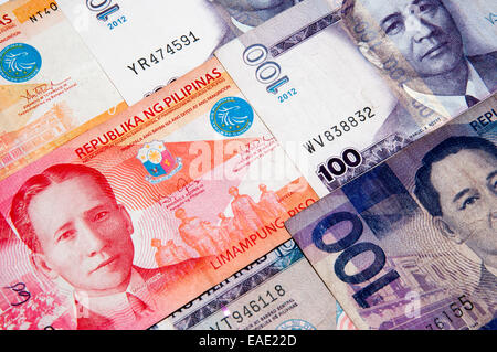 Philippinen-Banknoten Stockfoto