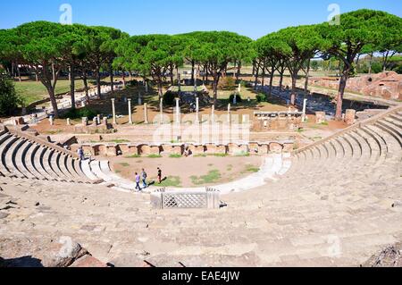 Römisches Amphitheater, Ostia Antica, Rom, Latium, Italien Stockfoto