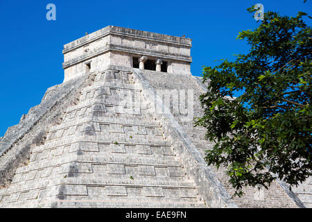die große Pyramide (El Castillo, Kukulcan), Chichen Itza, Yucatan, Mexiko Stockfoto