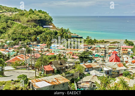 Westindische Inseln Stadt Soufriere St. Lucia Stockfoto