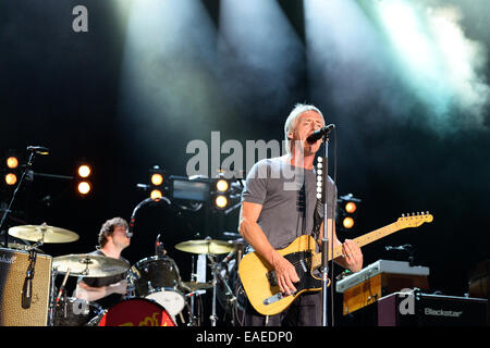 BENICASSIM, Spanien - 18 Juli: Paul Weller (britischer Sänger, Songwriter und Musiker) führt bei FIB Festival. Stockfoto