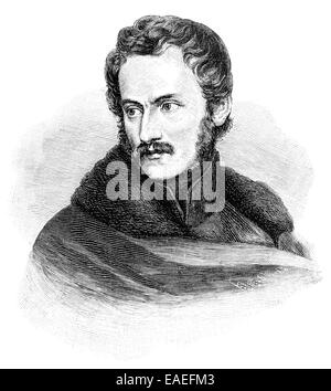 Porträt von Karl August Georg Maximilian Graf von Platen-Hallermuende, 1796-1835, ein deutscher Dichter, Porträt von Karl August Geor Stockfoto