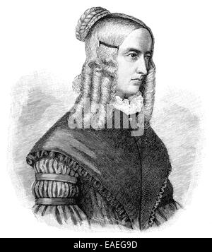 Porträt von Annette von Droste-Hulshoff, 1797-1848, deutscher Schriftsteller und Dichter, Porträt von Annette von Droste-Hülshoff, 1797 Stockfoto