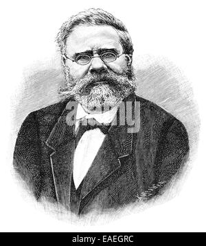 Fritz Reuter oder Heinrich Ludwig Christian Friedrich Reuter, 1810-1874, deutscher Dichter und Schriftsteller der niederdeutschen Sprache, Port Stockfoto