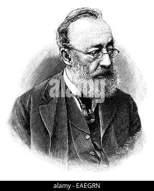 Gottfried Keller 1819-1890, Schweizer Dichter und Schriftsteller der deutschen Literatur, Porträt von Gottfried Keller, 1819-1890, Ein Sch Stockfoto