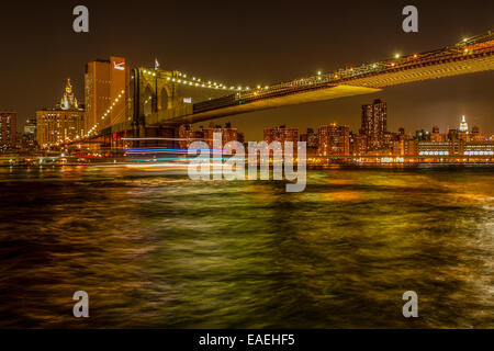 Nachtaufnahmen von New York City, USA Stockfoto