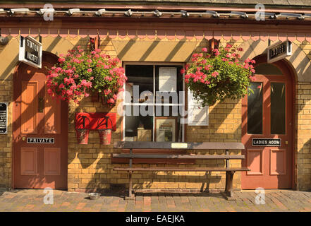 Gebäude am Arley auf die Severn Valley Railway Station. Stockfoto