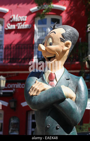 Isidoro Cañones, eine der Figuren des 'Paseo de la Historieta'. San Telmo, Buenos Aires, Argentinien. Stockfoto