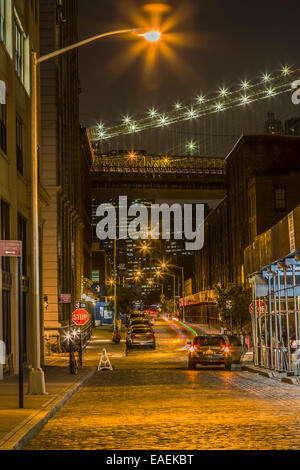 Nachtaufnahmen von New York City, USA Stockfoto