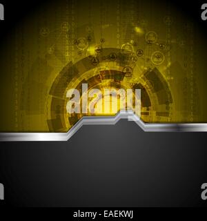 Konzept-Tech-Hintergrund mit Metall Streifen. Vektor-Business-Flyer-Vorlage Stockfoto