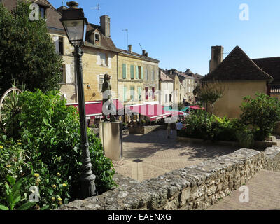 Cyrano de Bergerac Statue in Bergerac, Bordeaux, Frankreich Stockfoto