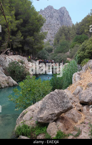 Wasserfälle und Felsenpools bei Les Fonts de l'Algar (Fuentes del Algar), Callosa d ' en Sarria, Alicante, Spanien Stockfoto