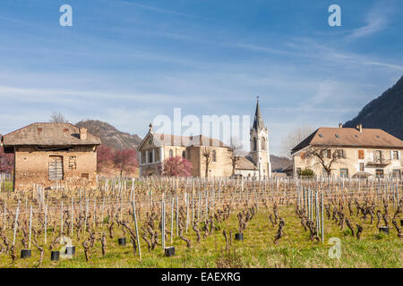 Kirche von Chignin, Savoie, Frankreich Stockfoto