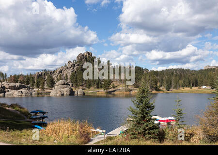 Sylvan Lake im Custer State Park Stockfoto