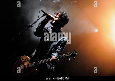 BENICASIM, Spanien - Juli 21: Black Rebel Motorcycle Club (BRMC) Band konzertante Aufführung am FIB. Stockfoto