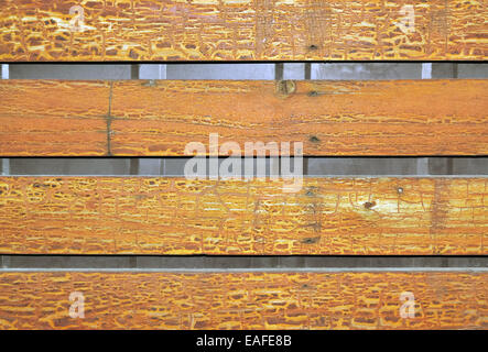 Nahaufnahme von Holzbohlen mit detaillierten Struktur für den Hintergrund Stockfoto
