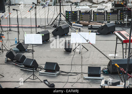 Notenheft mit Noten. Klassisches Konzert Stockfoto