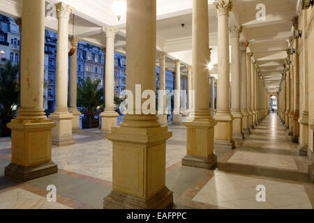 Mühlenkolonnade, Mlýnská Kolonáda, Karlovy Vary, Karlsbad, Tschechische Republik, Europa Stockfoto