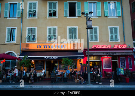 Place Guynemer, Quai Lunel, schönen Hafen, Frankreich. Stockfoto