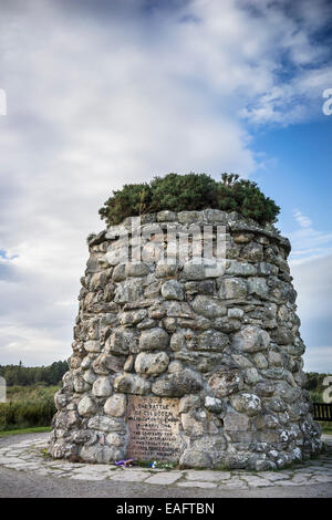 Culloden Moor Schlachtfeld Denkmal in Schottland. Stockfoto